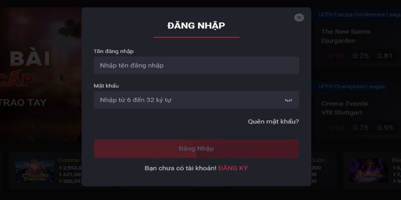 Lưu ý khi thao tác đăng nhập tại MM99